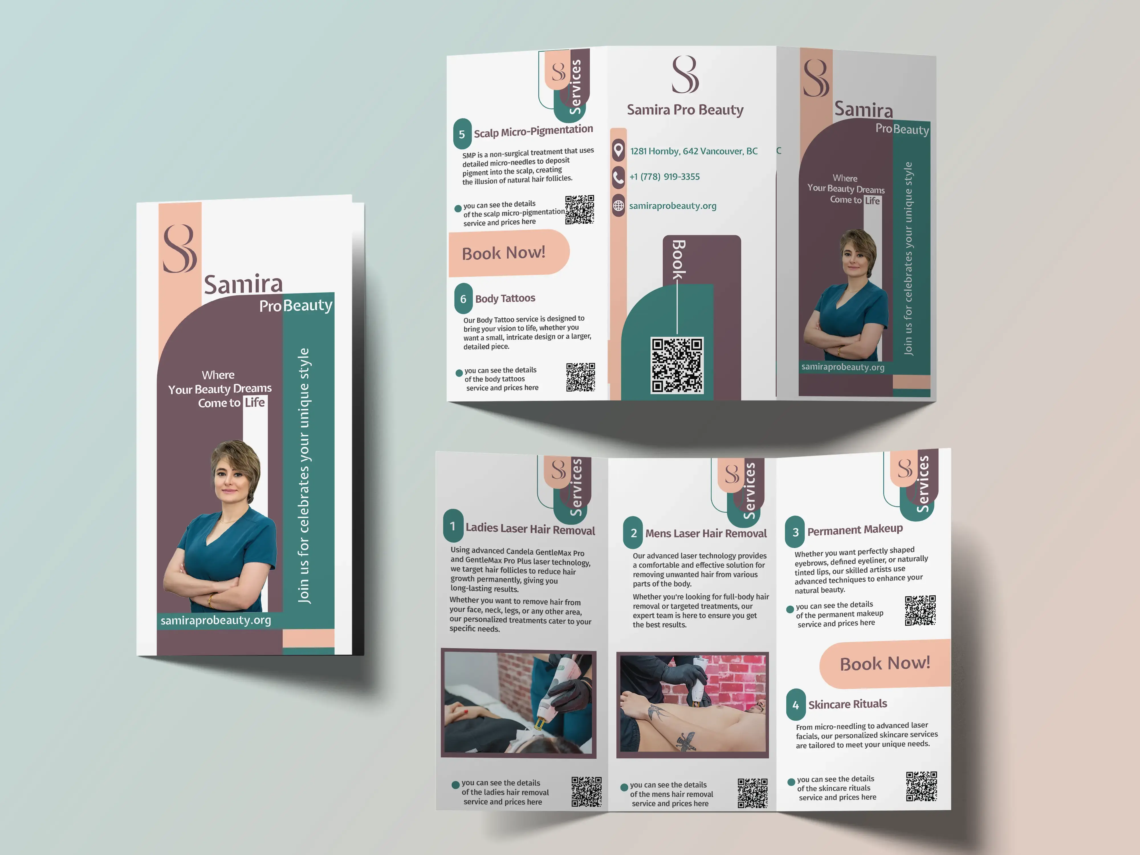 Services Tri-Fold Brochure — Hierarchy & Prepress