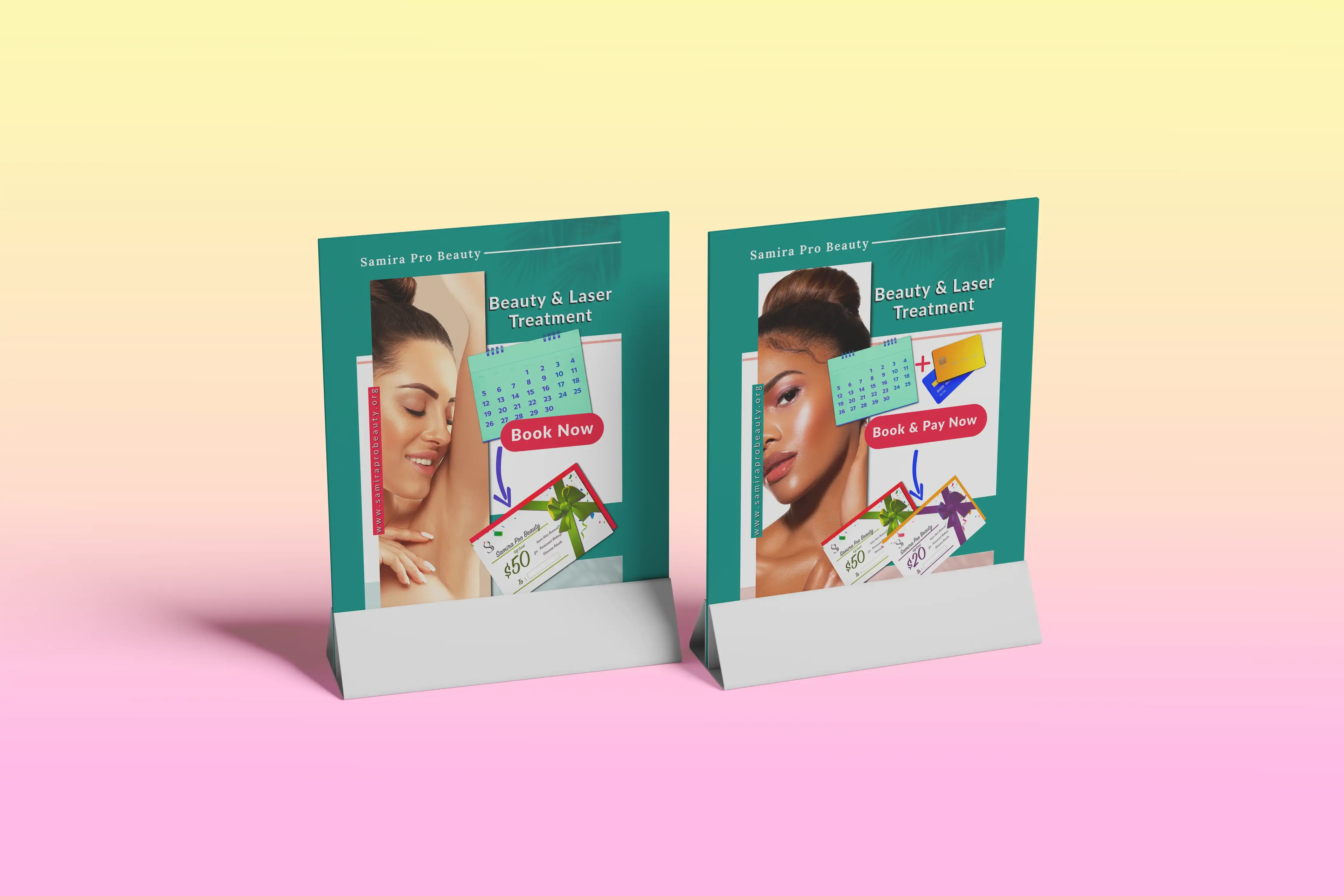 Table Stand Banner — Counter Display, Hierarchy & Prepress